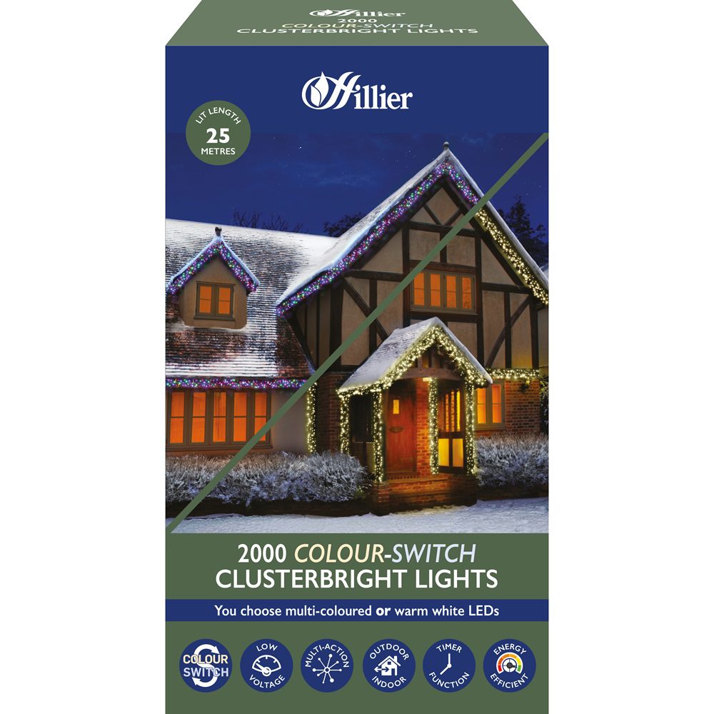 Clusters Warm White / Multicolour LED Christmas Lights 5053844154809